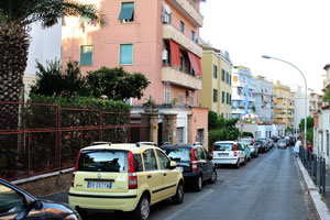 The street of Via Pietro Cartoni