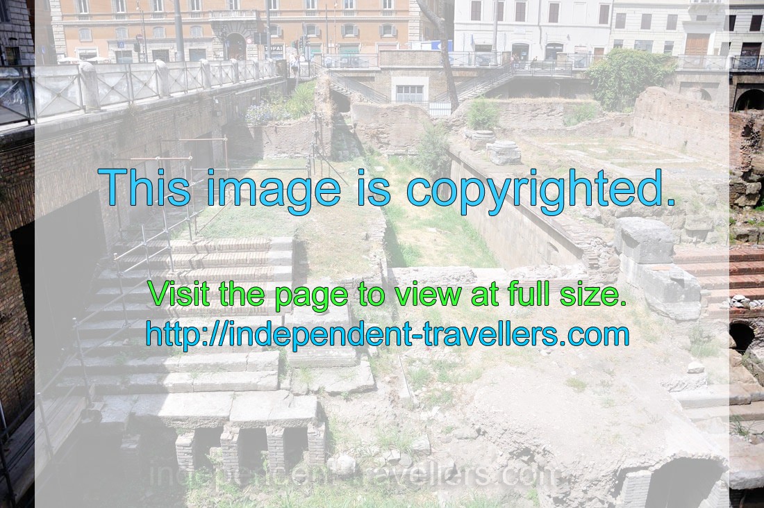 Temple D is the largest of the four temples in the archaeological area of Largo di Torre Argentina