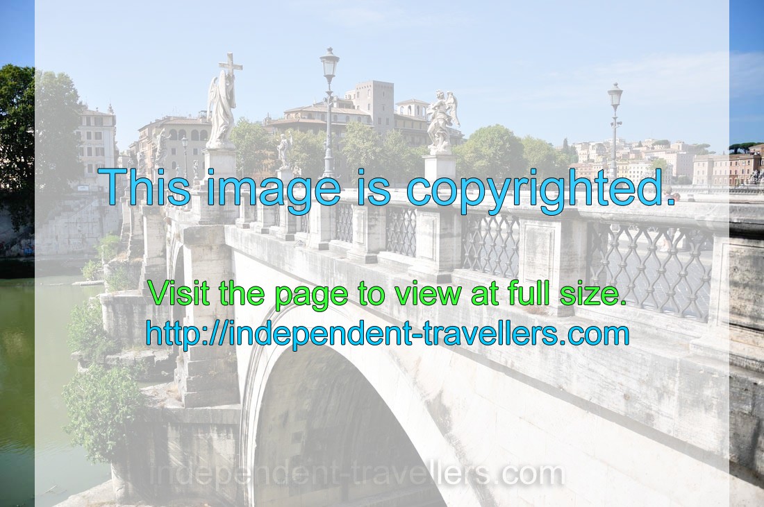 The bridge of Ponte Sant'Angelo was completed in 134 AD by Roman Emperor Hadrian