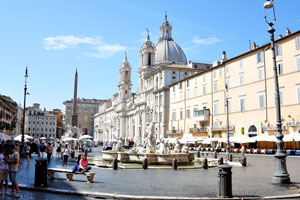 Piazza Navona is a most wonderful place for a tourist to relax after a long day of sight seeing