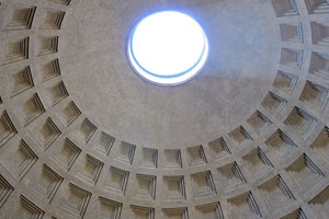 This is the oculus of the Pantheon, оculus is a circular opening at the apex of a dome