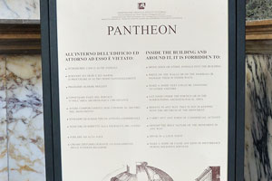 The list of rules and restrictions inside and around the Pantheon