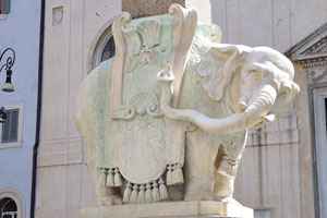 “Elephant and Obelisk” sculpture was unveiled in February 1667 in the Piazza della Minerva