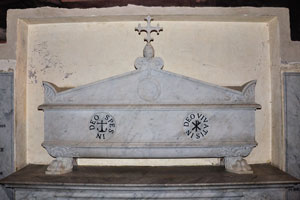 One of the tombs is in the church