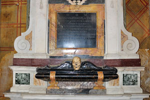 Bust and tomb of Giovanni Vigevano