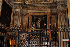 One of the chapels is inside the church