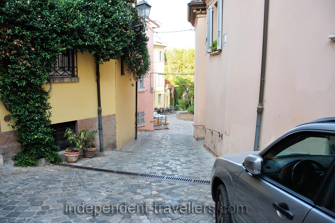 View of the Beato Simone Balacchi square from the Via dei Nobili street