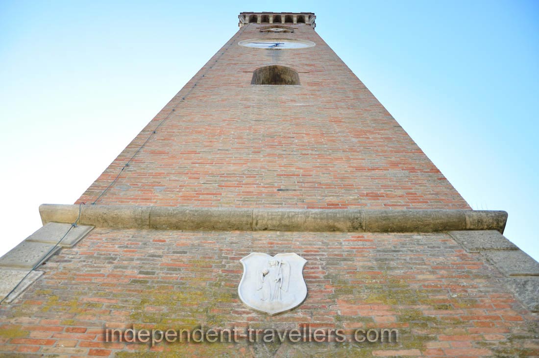 This bell tower is a neo-gothic symbol of the town
