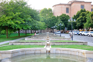 The fountain of Campo della Fiera park
