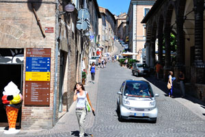 Via Raffaello Sanzio street is one of the busiest streets of the city