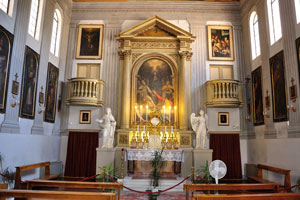 The altar of small church