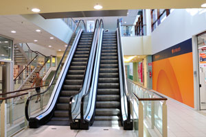 A double escalator is implemented in “Porta Santa Lucia” shopping center