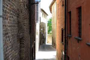 One of the narrow streets of the city
