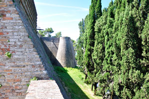 Thick wall of Albornoz Fortress
