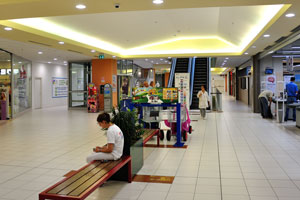 Multi-storey mall “Porta Santa Lucia” is located right at the bus station