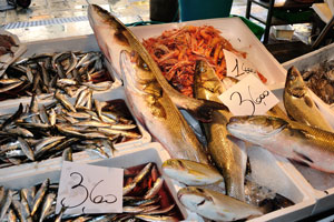 The price of small sardines is €3.60 per kg