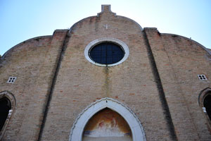 Tympanum over the main door of the San Giovanni in Bragora church