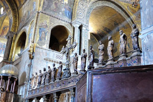 Luxurious inner interior of the Saint Mark's Basilica