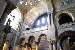 Overview of mosaics inside the Saint Mark's Basilica