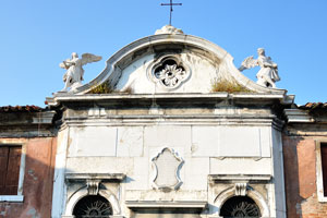 Facade of the “Oratorio Ex ospizio Briati” church on Murano