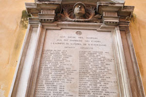 Inscription on the wall of San Canciano church located in the Cannaregio