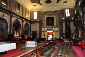 There is an organ inside the Santi Apostoli church