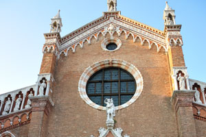 The facade of the Madonna dell'Orto church