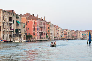 The Grand Canal view immediately after the sunset