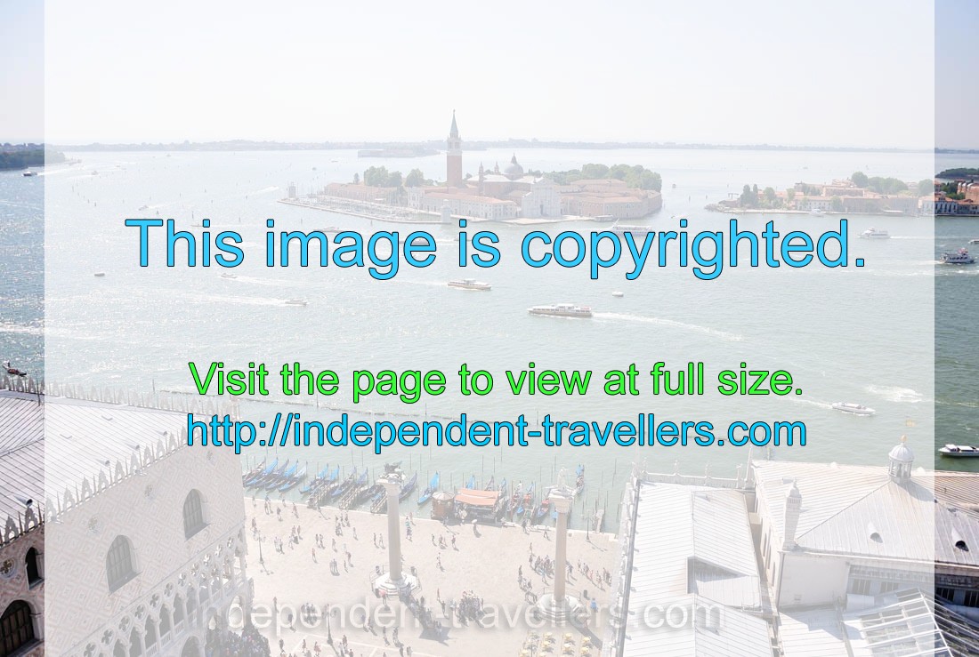 The view of San Giorgio Maggiore island from St Mark's Campanile