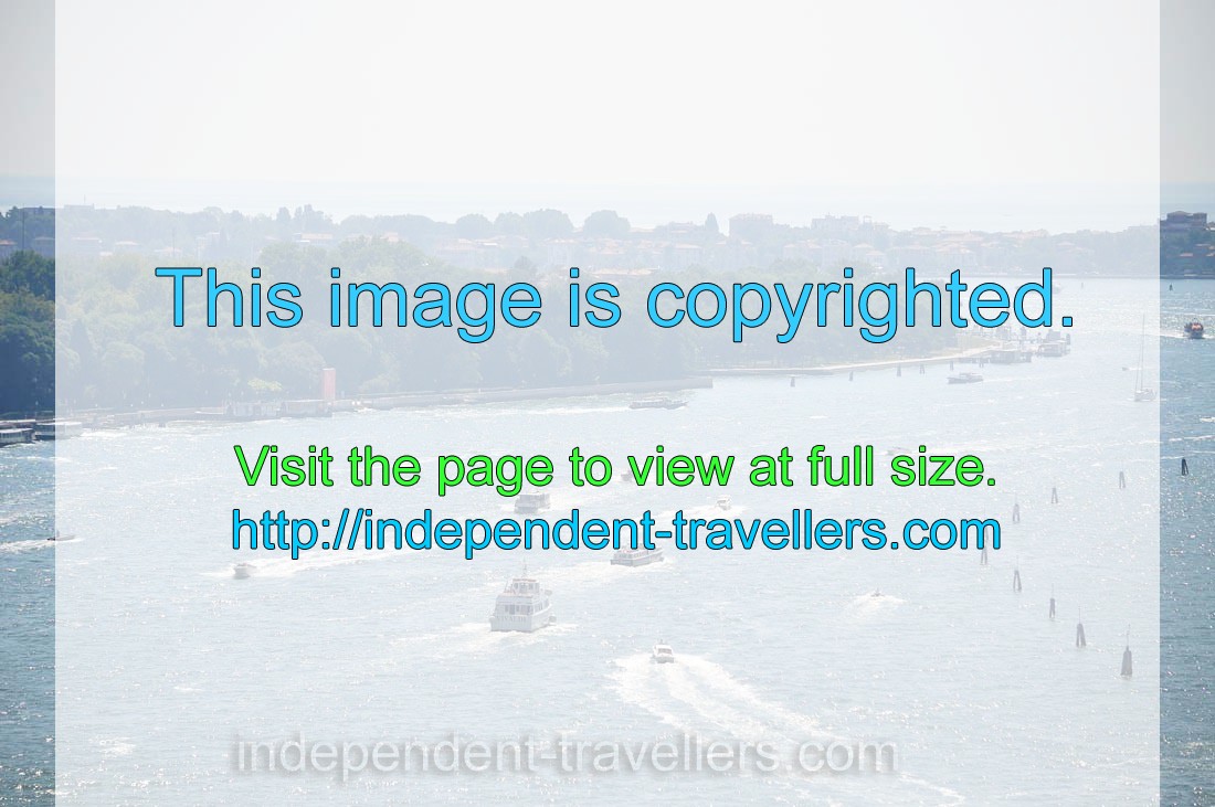 Boat traffic intensity is very high in the Venetian Lagoon