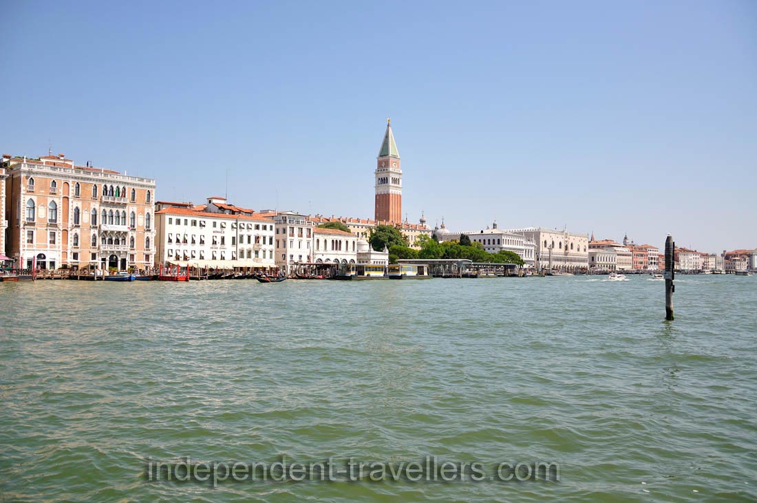 The view of St Mark bell tower from the point &ldquo;B&rdquo; of our walking tour