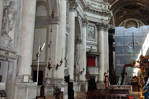 The interior of the church of St. Mary of the Rosary