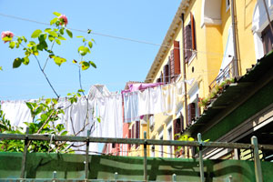 The drying linen on the Giudecca island