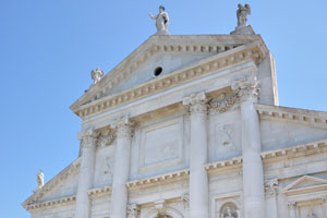 The facade of the church of San Giorgio Maggiore