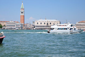 The view of San Marco Campanile and Doge's Palace from Campo San Giorgio
