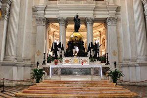 The interior around the high altar in the church of San Giorgio Maggiore