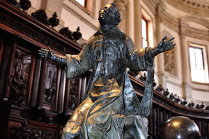 The statue of Pope Pius VII in the church of San Giorgio Maggiore