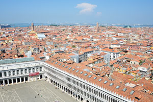 North-western view of Venice from the bell tower
