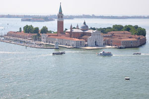 The view of San Giorgio Maggiore from the bell tower