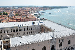 The view over the Doge's Palace and the Castello district