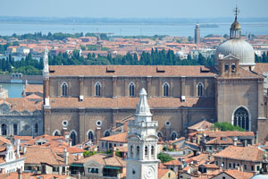 Basilica dei Santi Giovanni e Paolo view from the St Mark's Campanile bell tower