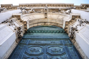 The entrance door of Santa Maria della Salute