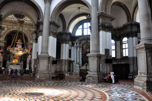 The luxurious hall of Santa Maria della Salute