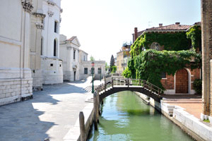 The Venetian canal of Rio de la Salute