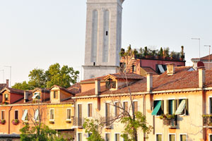 The bell tower of Basilica di San Pietro di Castello
