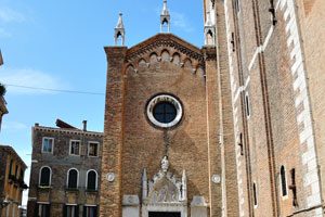 The most southern part of the building of church of Frari