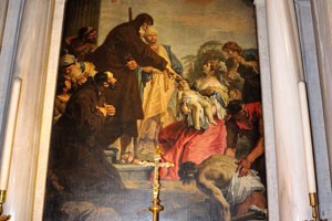 One of the famous paintings in the church of San Rocco