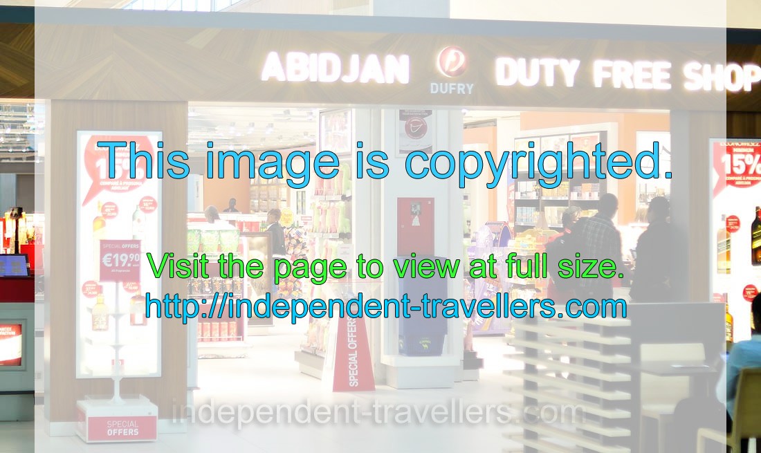 Duty-free shop is in the Port Bouet airport (IATA: ABJ, ICAO: DIAP)