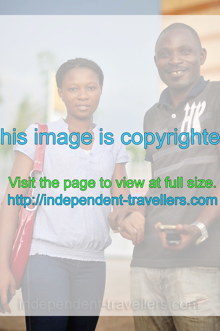 My first portrait of an Ivorian girl was made with the help of a man, who drove us to the city from the Ghana land border