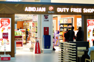 Duty-free shop is in the Port Bouet airport (IATA: ABJ, ICAO: DIAP)